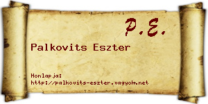 Palkovits Eszter névjegykártya