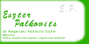 eszter palkovits business card